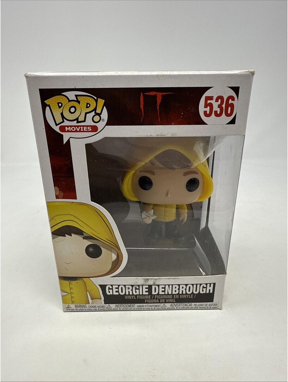 Funko Pop! vinyl figure pop bobblehead pennywise It 536 Georgie Denbrough